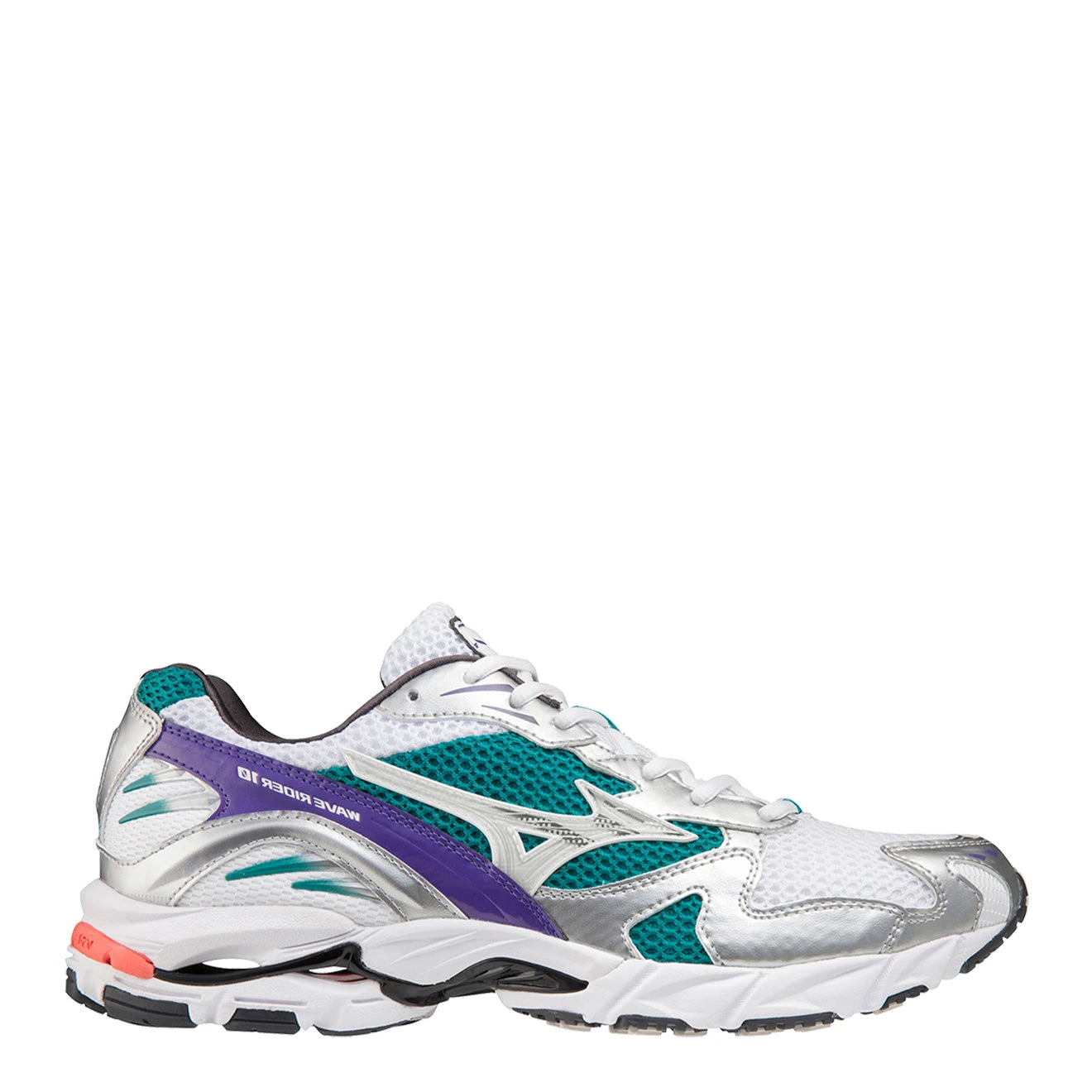 Mizuno Wave Rider 10 White / Silver / Teal Blue 1 Mizuno Wave Rider 10 White / Silver / Teal Blue