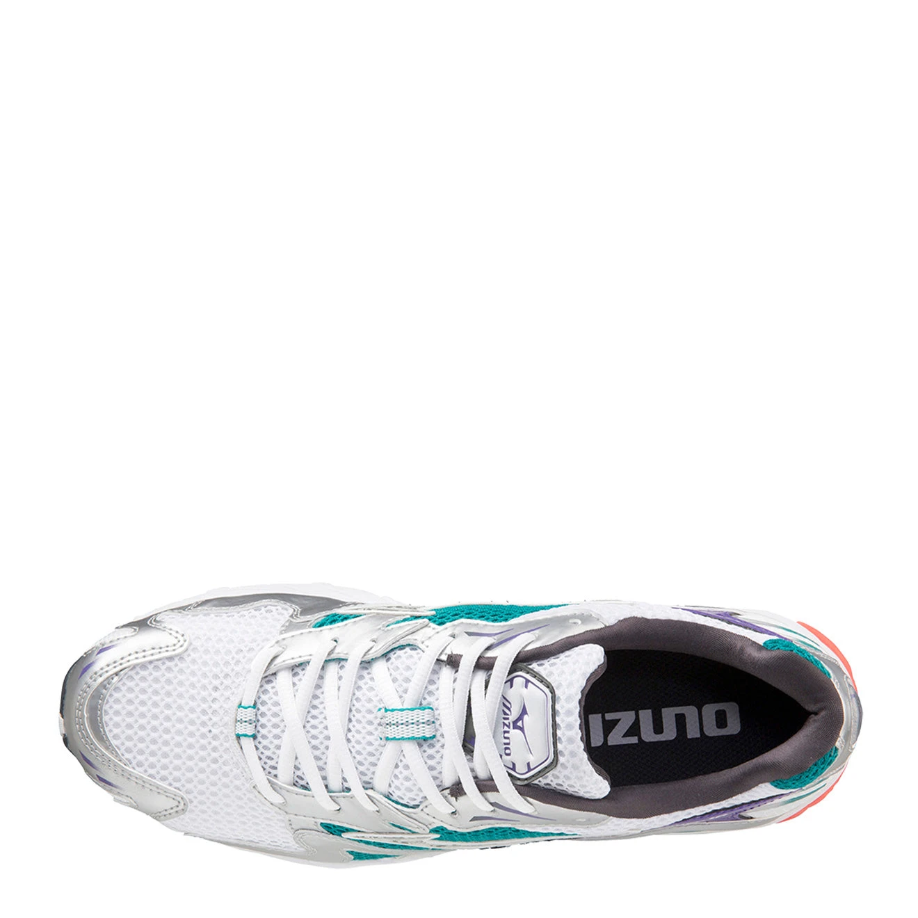 Mizuno Wave Rider 10 White / Silver / Teal Blue 4 Mizuno Wave Rider 10 White / Silver / Teal Blue - Image 4