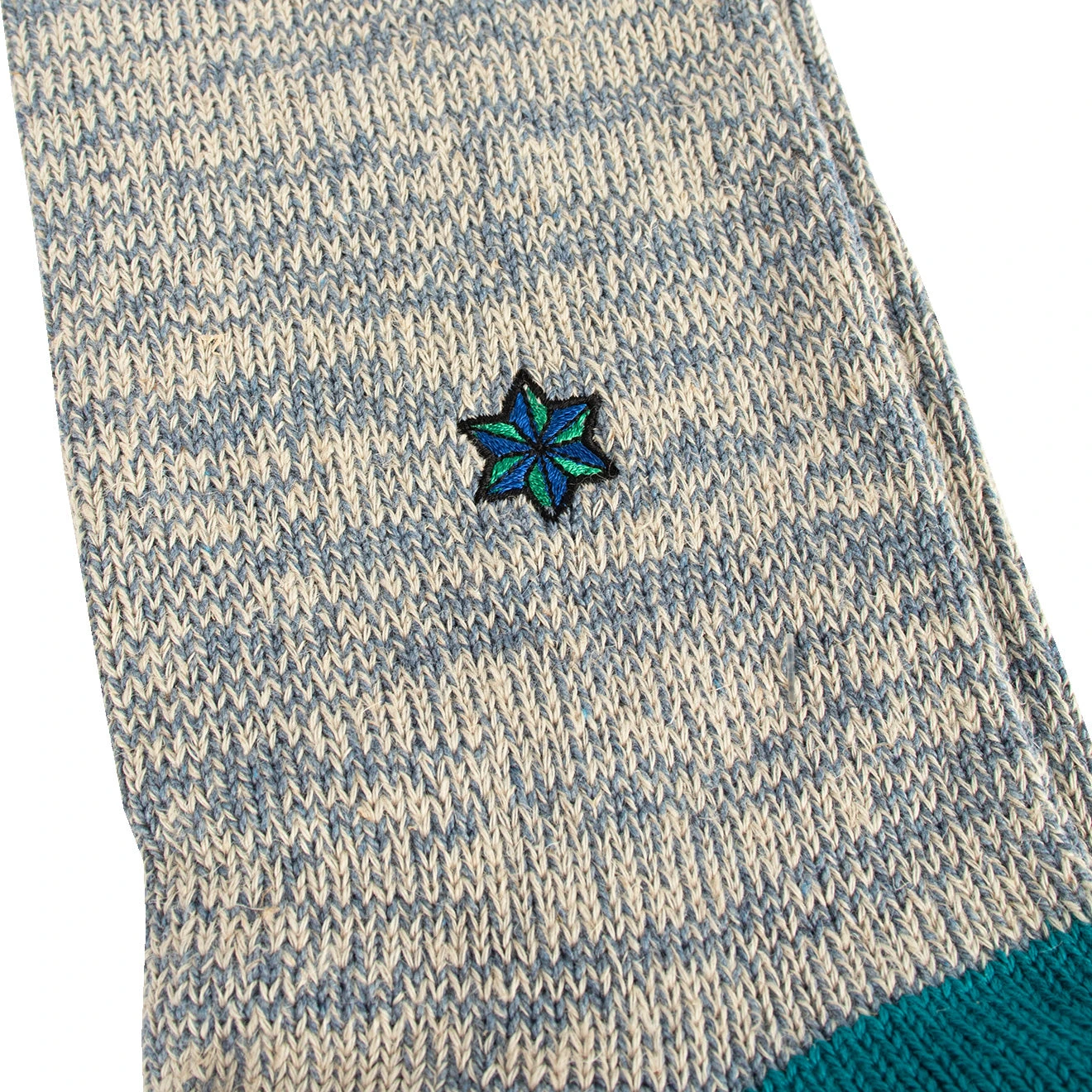 Anonymous Ism Gohemp Embroidery Crew Socks Blue 2 Anonymous Ism Gohemp Embroidery Crew Socks Blue - Image 2