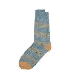 Barbour Houghton Stripe Socks Colorado Blue