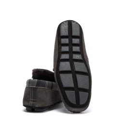 Barbour Monty Slippers Dark Grey Suede -New Balance Barbour Monty Slippers Dark Grey Suede 23353 4