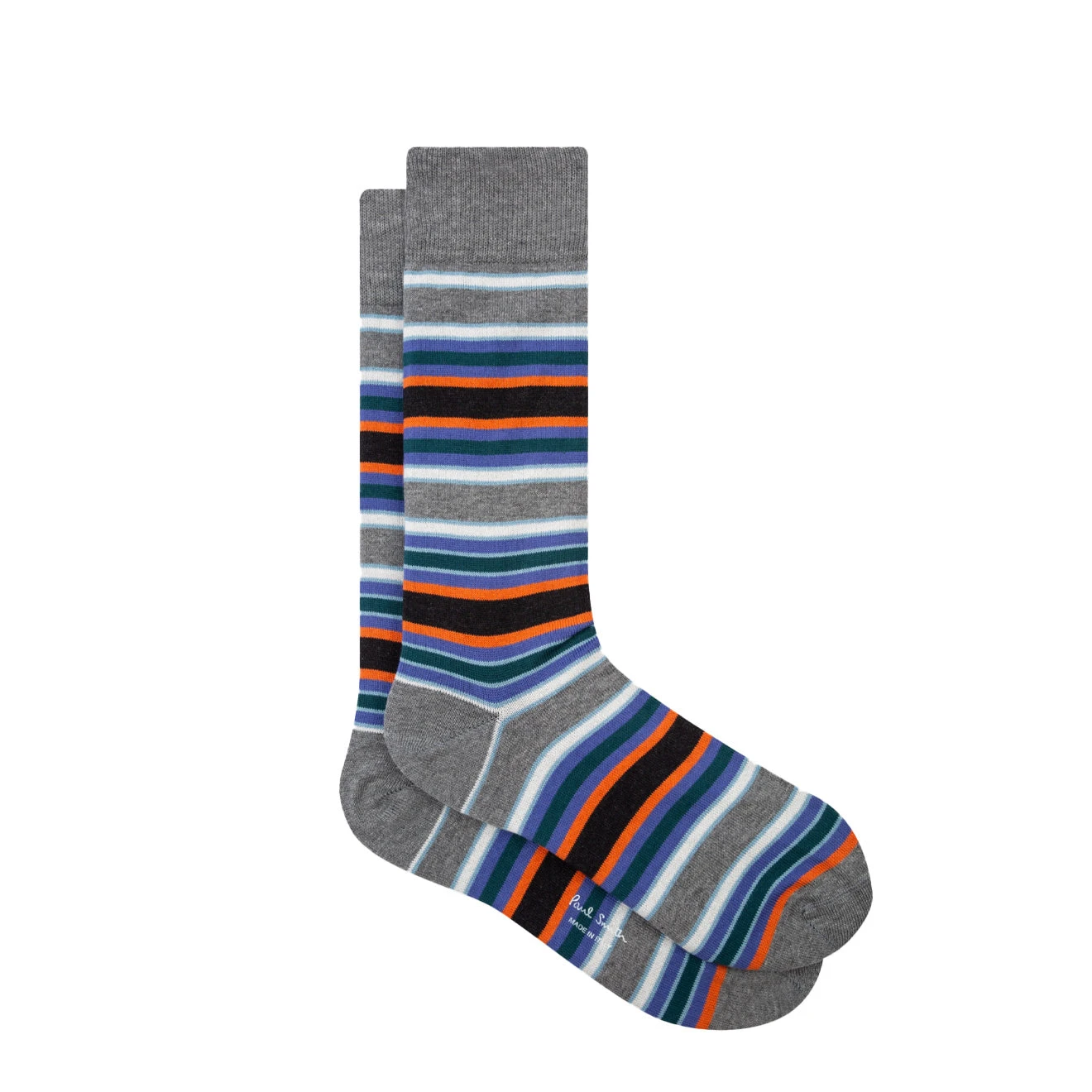 Paul Smith Cotton-Blend Stripe Socks Grey 1 Paul Smith Cotton-Blend Stripe Socks Grey
