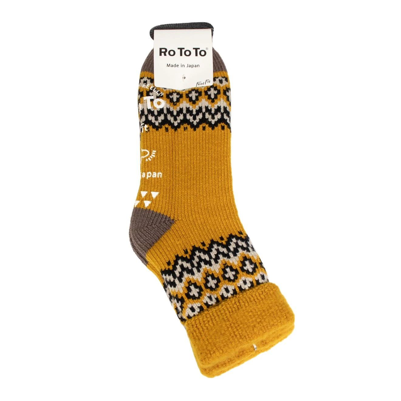 RoToTo Comfy Room Socks Nordic Yellow 1 RoToTo Comfy Room Socks Nordic Yellow