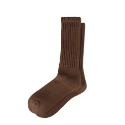 Rototo Loose Pile Crew Socks Chocolate