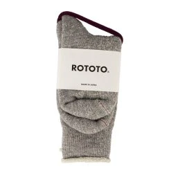 RoToTo Double Face Socks Mid Gray