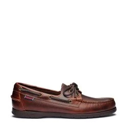Sebago Endeavor Waxed Leather Boat Shoe Brown Gum