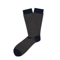 Sunspel Organic Cotton Socks Navy / Caper Twist