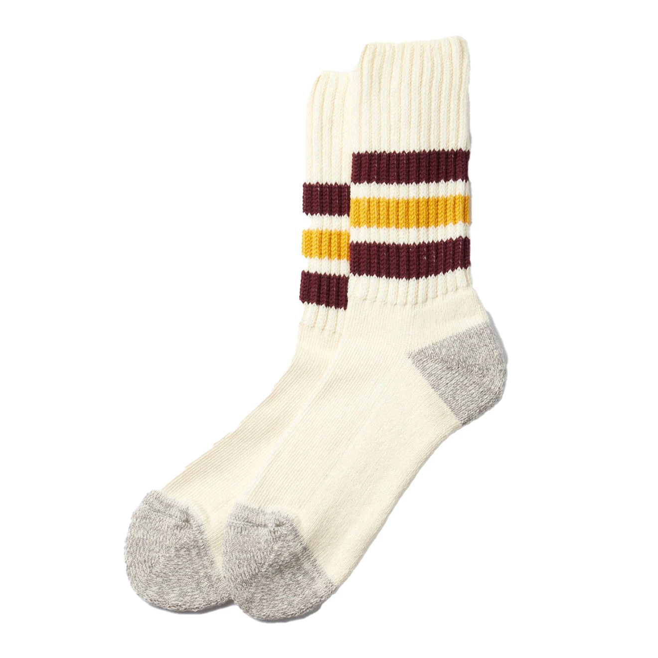 Rototo Coarse Ribbed Old School Bordeaux / Yellow 1 Rototo Coarse Ribbed Old School Bordeaux / Yellow