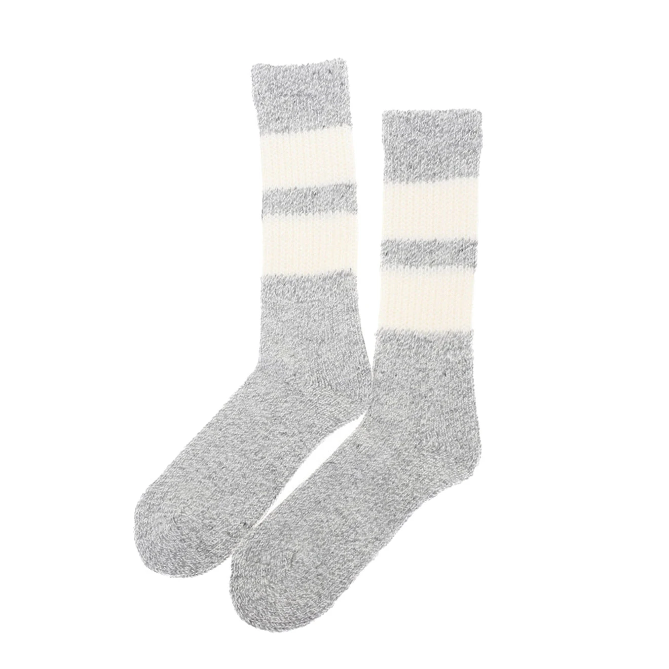 Rototo Retro Winter Outdoor Socks Gray / White 1 Rototo Retro Winter Outdoor Socks Gray / White